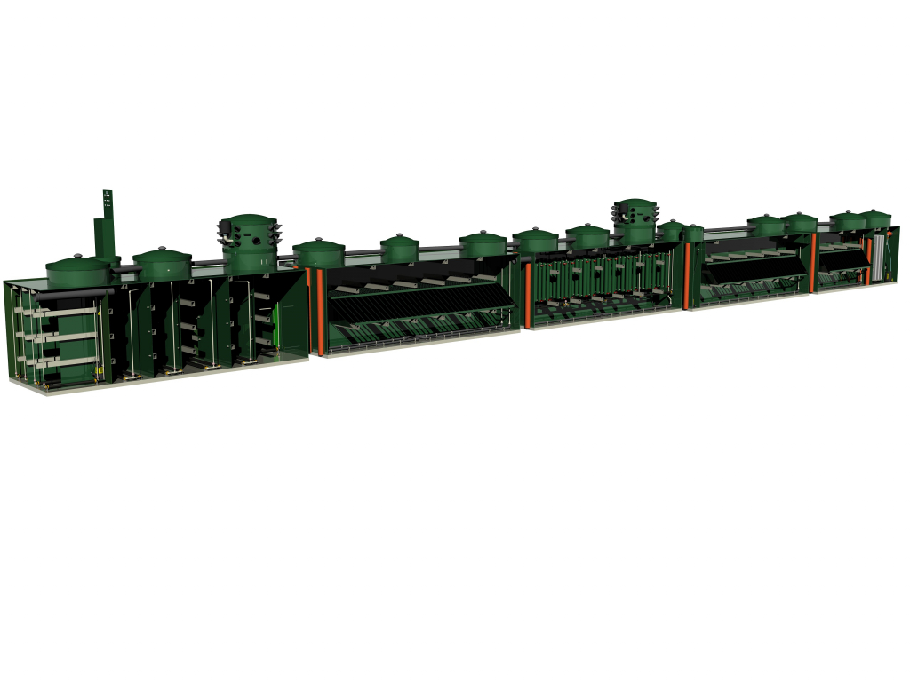 Модульные очистные сооружения от Альта Групп 3д модели