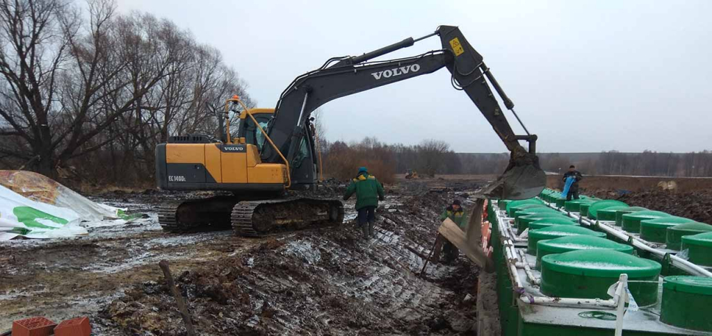 Картинка обсыпка и бетонирование станции