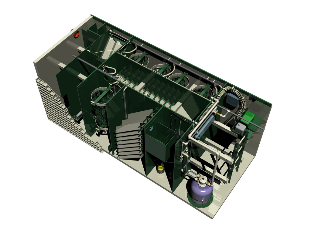 Модульные очистные сооружения от Альта Групп 3д модели