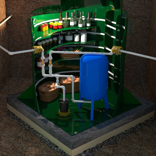 Принудительная вентиляция погреба кессона Alta Pogreb OR